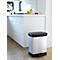 Curver Decobin pedaalemmer, 80 % gerecycled kunststof, metaallook, B 390 x D 290 x H 510 mm, 30 liter, zilver/zwart
