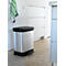 Curver Decobin pedaalemmer, 80 % gerecycled kunststof, metaallook, B 390 x D 290 x H 510 mm, 30 liter, zilver/zwart