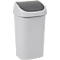 Curver Mistral afvalbak, klapdeksel, 100% gerecycled kunststof, B 400 x D 300 x H 690 mm, 50 liter, grijs/antraciet