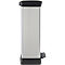 Curver Poubelle à pédale Decobin Duo, 2 x 23 litres, 70 % plastique recyclé, aspect métal, L 390 x P 290 x H 720 mm, argenté/noir