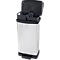 Curver Tritt-Mülleimer Decobin Duo, 2 x 23 Liter, 70 % Recycling-Kunststoff, Metalloptik, B 390 x T 290 x H 720 mm, silbern/schwarz