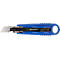Cutter de sécurité Westcott avec lame rétractable en acier, 18 mm, bleu, certifié TÜV/GS