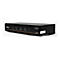 Ein schwarzer KVM-Switch von Vertiv mit vier Eingängen, bedruckt mit Beschriftungen.