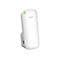 Weißer D-Link WLAN Repeater, mit grünen LEDs und Antennen-Symbol.