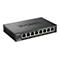 Schwarzer D-Link Fast Ethernet Switch mit 8 Ports. Beschriftung: DES-108, 10M, Link, Act.