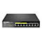 Commutateur D-Link Gigabit PoE noir. Étiquettes : DGS-1008P, Gigabit PoE Switch, PoE, 8 ports.