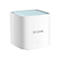 Weißer D-Link Router mit blauer Oberseite. Das D-Link Logo ist mittig angebracht.