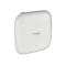 Weißer, quadratischer D-Link Nuclias WLAN-Access-Point mit abgerundeten Ecken und grüner Status-LED.