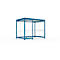 Daksysteem WSM Köln K3 c/b, B 3180 x D 2165 x H 2510 mm, bouwpakket, gentiaanblauw RAL 5010
