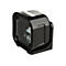 Scanner de code-barres noir avec façade en plastique transparent. Logo Datalogic en haut.