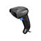 Schwarzer Barcode-Scanner mit blauem Knopf und grauen Kabel. Oben steht Datalogic und Gryphon.
