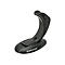 Support noir avec logo DATALOGIC. Il a un bras courbé et une base ovale.