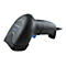 Schwarzer Barcodescanner mit blauem Knopf. Auf der Seite steht Datalogic QuickScan.