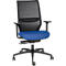 Dauphin Bürostuhl SHAPE ECONOMY 2 MESH, Synchronmechanik, mit Armlehnen, 3D-Sitzgelenk, blau