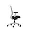 Dauphin Bürostuhl to-sync work mesh pro white, mit Armlehnen, Synchronmechanik, Flachsitz, Netzrücken, weiß/schwarz
