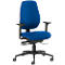 Dauphin bureaustoel SHAPE 28185, synchroonmechanisme, met armleuningen, hoge rugleuning, blauw