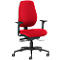 Dauphin bureaustoel SHAPE 28185, synchroonmechanisme, met armleuningen, hoge rugleuning, rood