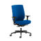 Dauphin bureaustoel SHAPE 29675, synchroonmechanisme, met armleuningen, lordosesteun, blauw