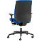 Dauphin bureaustoel SHAPE 29675, synchroonmechanisme, met armleuningen, lordosesteun, blauw