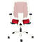 Dauphin bureaustoel SPEED-O, synchroonmechanisme, met armleuningen, Rugleuning met Synchro-Relax-Automatic, onderstel wit, rood
