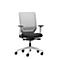 Dauphin bureaustoel to-sync work mesh pro white, met armleuningen, synchroonmechanisme, vlakke zitting, gazen rugleuning, wit/zwart
