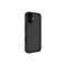 Ein schwarzes Smartphone-Case in Seitenansicht. Die Kameraöffnungen und Seitentasten sind zu sehen.