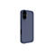 Blaues Smartphone Case vor weißem Hintergrund. Die Aussparung für die Kamera ist deutlich zu sehen.