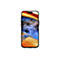 Ein Smartphone mit Landschaftsbildschirm in einer Schutzhülle. Das Display zeigt eine Landschaft in Braun-, Blau- und Orangetönen.