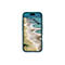 Hellblaues Smartphone-Case zeigt einen Strand mit Dünen und blauem Meer.