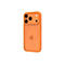 Coque de téléphone orange pour un iPhone Apple. Arrière avec logo Apple et cercle MagSafe.