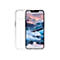 Ein iPhone in einer transparenten Schutzhülle mit Gletscher-Hintergrund.