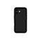 Schwarze Smartphone-Hülle mit zwei Objektivlinsen und einem Blitz, vor weißem Hintergrund.