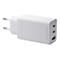 Chargeur blanc avec trois ports USB. Inscription : dbramante1928, 65W Max, 20W Max, 18W Max.