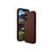 Ein braunes Smartphone-Case, das ein Handy mit braunem Rahmen und Berglandschaft zeigt. Daneben ein einzelnes Case.