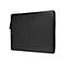 Schwarze Laptoptasche aus Leder mit Reißverschluss und dem Logo "dramante1923".