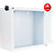 Defibrillator &amp; AED wandbox Medx5, voor binnengebruik, universeel voor alle merken defibrillatoren, draaisluiting, akoestisch alarm, met locatiesticker, metaal, wit