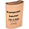 Deiss bio papieren zakken, 10 liter, soda gemengd papier, bruin, B 200+160 x H 360 mm, 300 stuks