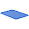 Deksel, voor EURO kratten uit de MF en LTF serie, zonder haak, blauw