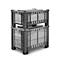 Deksel voor Noah transport- en stapelcontainers met een inhoud van 354 of 535 l, B 1200 x D 800 x H 70 mm, grijs