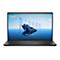 Schwarzes Laptop mit blauem Bildschirmhintergrund. Dell Technologies-Logo am unteren Bildschirmrand.