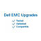 Text: Dell EMC Upgrades. Mit Haken versehene Wörter: Getestet, Validiert, Kompatibel.