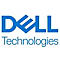 Blaues Dell Technologies Logo auf weißem Hintergrund.
