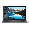 Schwarzer Laptop mit offenem Bildschirm, der eine Berglandschaft mit See zeigt.