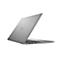 Silberner Laptop, leicht geÃ¶ffnet. Das Dell-Logo ist auf der Oberseite zu sehen.