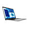 Graues Laptop von der Seite, Display zeigt Diagramme und Codes an. WeiÃŸer Hintergrund.