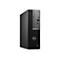Schwarzer Dell OptiPlex-Desktop-PC vor weißem Hintergrund. Auf der Vorderseite befinden sich mehrere Anschlüsse und das OptiPlex-Logo.