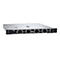 Silberner Dell PowerEdge R360 Rack-Server mit strukturierter Frontblende und Einschüben für Festplatten.