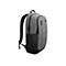 Grauer Dell Laptop-Rucksack mit schwarzem Boden und Seitentaschen vor weißem Hintergrund.