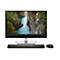 Dell All-in-One-PC mit Monitor, Tastatur und Maus. Auf dem Monitor ein Fluss durch eine Schlucht.