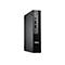 Mini PC Dell noir avec ports et bouton d'alimentation. Le logo Dell est visible en bas.